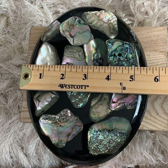 Vintage Abalone And Lucite Shell Trivet Hotplate Made By Wondermold Ind. - Picture 15 of 17